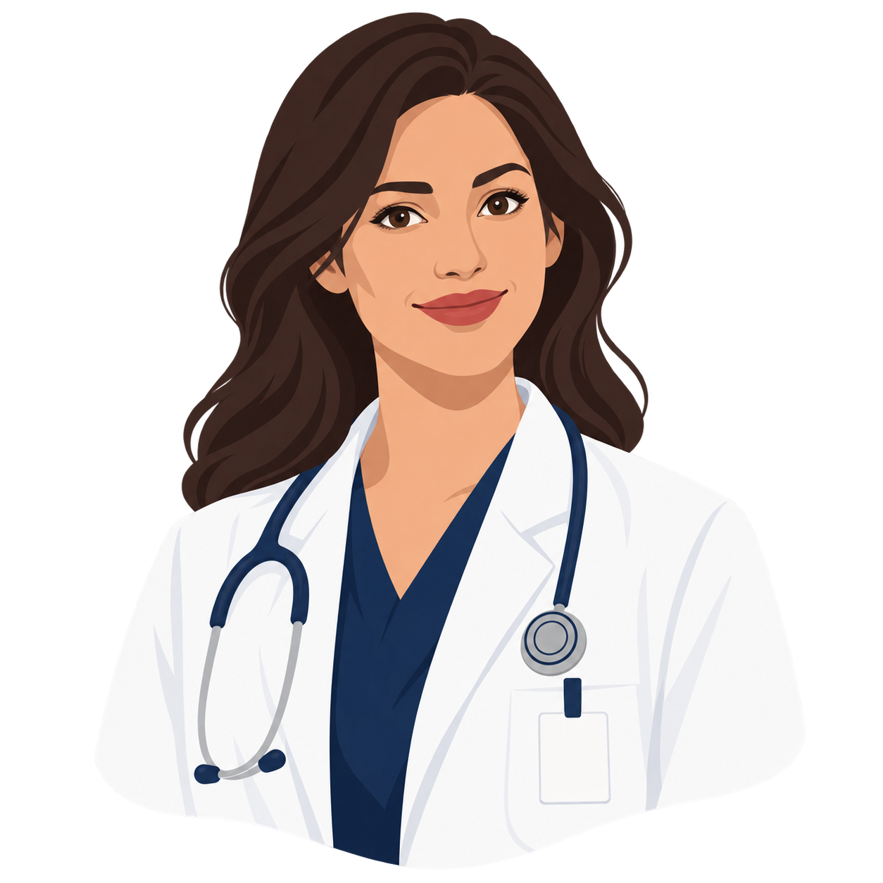 Illustration of a woman doctor, a visual cue for a formal tone