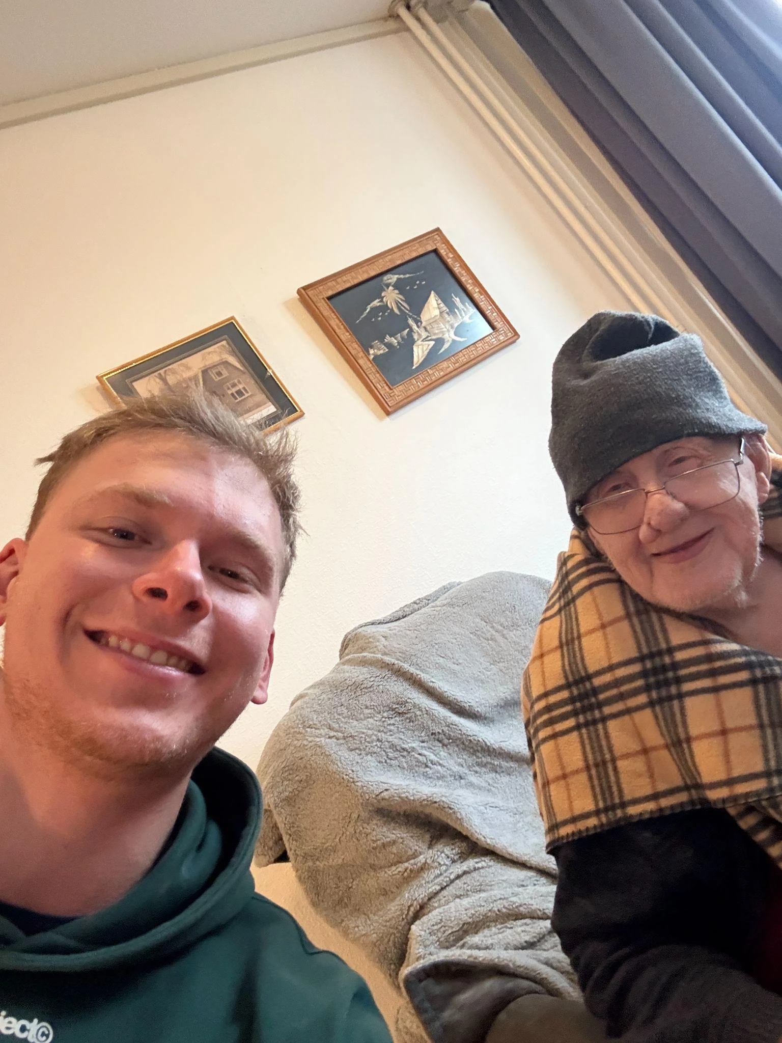 Olivier with his grandfather