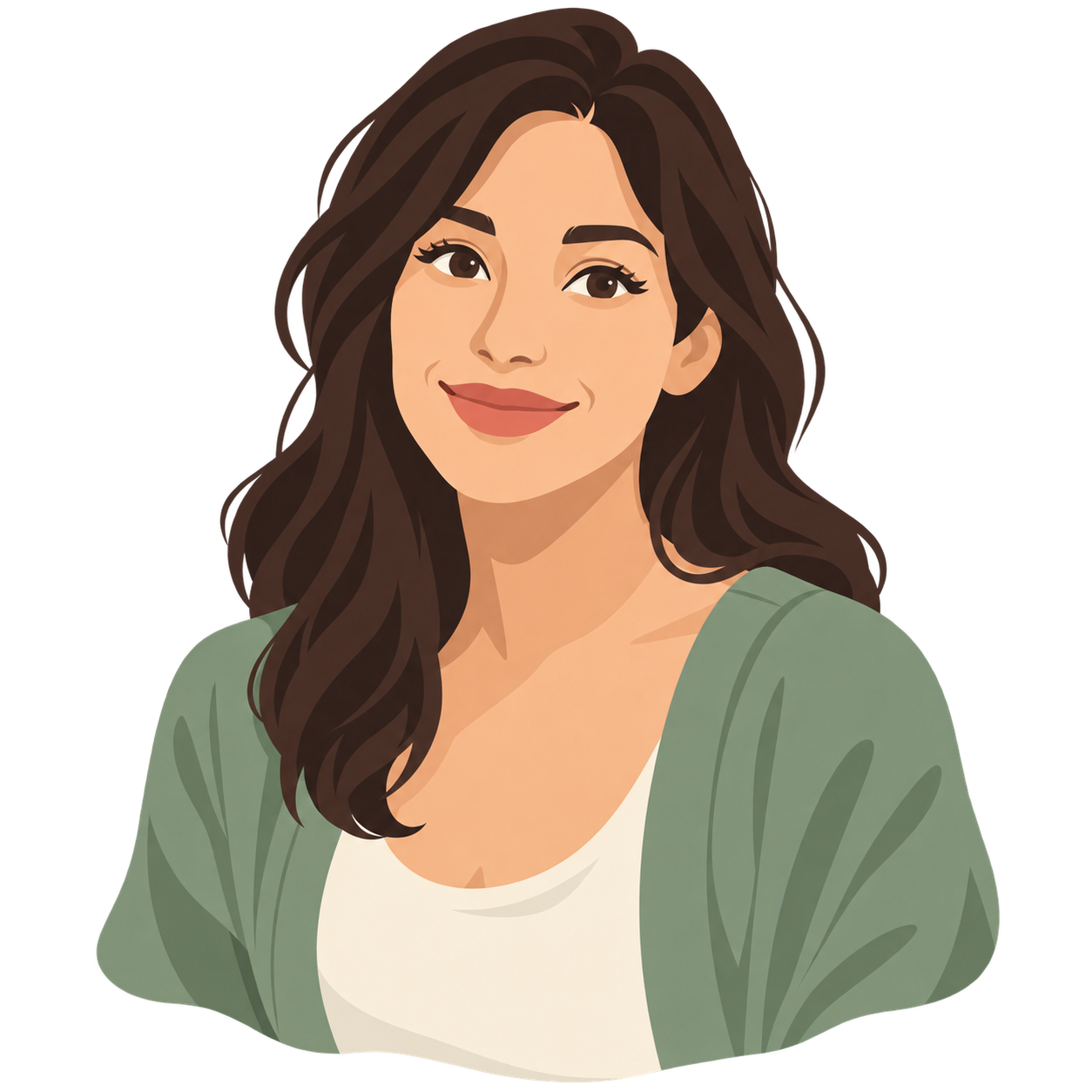 Illustration of a casually dressed woman, a visual cue for an informal tone